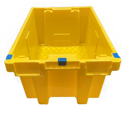 HDPE Gele Nestable Plastic Krat Op zwaar werk berekende Stapelbare Bewegende Kratten