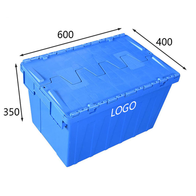 3000g HDPE van de gewichts Plastic Logistische Doos Blauwe Ladings50kg Stapelbare Bewegende Kratten