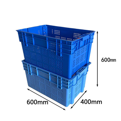 Nestable Opvouwbare Plastic Kratten 600 X400 X 315mm Stapelbare Bewegende Kratten