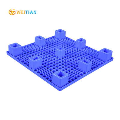 2000Kg Pallet 100 X 100 Cm HDPE van de ladings Vlak Injectie Blauw Materiaal
