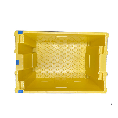 100% HDPE Geel Bewegend Plastic Krat 600 X400 X 275mm Op zwaar werk berekende Duurzame de EU-Doos