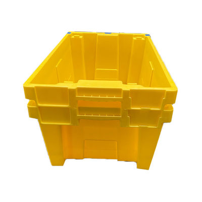 HDPE Gele Nestable Plastic Krat Op zwaar werk berekende Stapelbare Bewegende Kratten