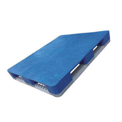 HDPE Industriële Kunststof Pallet Blauwe 120*100cm Geluchte Bovenkant