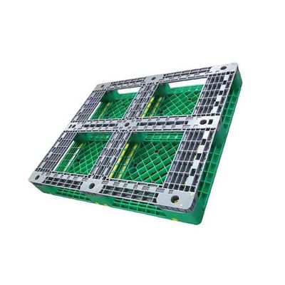 Groene Enige Onder ogen gezien Industriële Kunststof Pallets48x40 Dynamische Lading 1500Kg