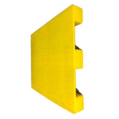 Het gerecycleerde SGS Polyethyleenplastiek blokkeert Pallet1200x1000 Geel Euro Type