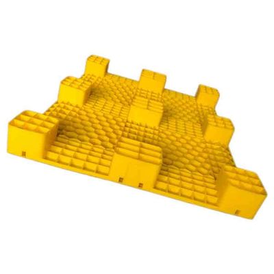Het gerecycleerde SGS Polyethyleenplastiek blokkeert Pallet1200x1000 Geel Euro Type