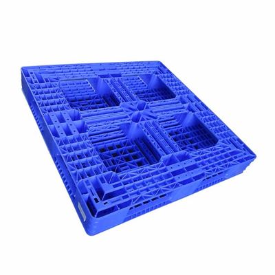 Blauwe Enige Kant 1100 X 1100 Kunststof Pallets voor HDPE van de Pakhuisvoorraad