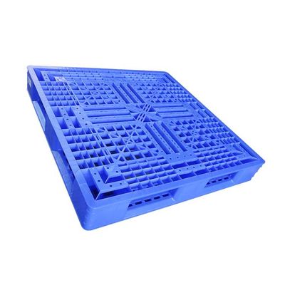 Blauwe Enige Kant 1100 X 1100 Kunststof Pallets voor HDPE van de Pakhuisvoorraad