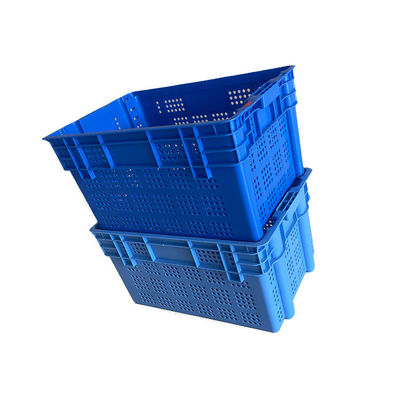 2Kg blauw HDPE Stapelbaar Zeevruchtenkrat 600x400 Op zwaar werk berekend voor Markt