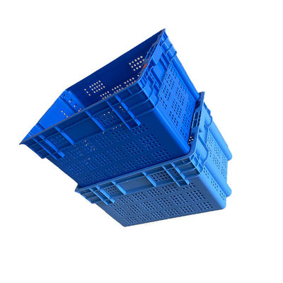 2Kg blauw HDPE Stapelbaar Zeevruchtenkrat 600x400 Op zwaar werk berekend voor Markt