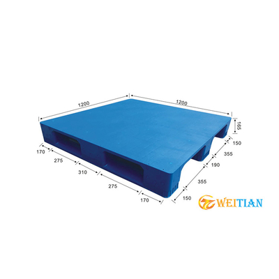 HDPE Stapelbare Nestable Plastic Pallet1200x1200 Op zwaar werk berekende Ergonomisch