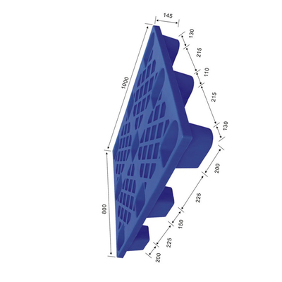 1000X800 HDPE van de pakhuis Plastic Pallet Dynamisch Polyethyleen 400Kg