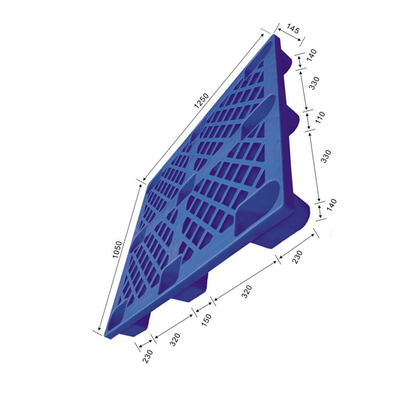 1250X1050 Rekupereerbare PE ISO9001 van de pakhuis Plastic Pallet voor Supermarkt