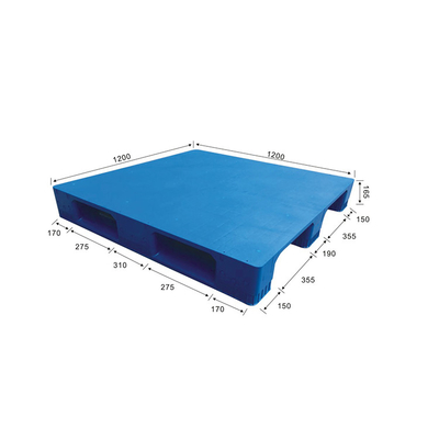 Injectie Gevormde Plastic Pallets Nestable Versterkte 1.2T Dynamische Lading