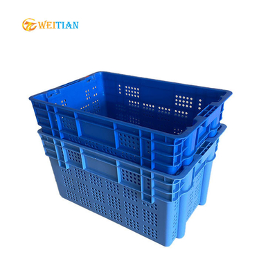 600 het Krat100% HDPE van X400 Plastic Bewegende Blauwe Kratten van Apple van de Voedselrang Plastic