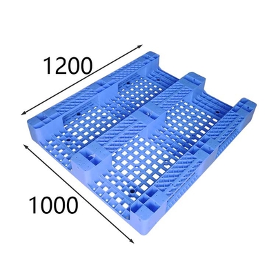 Blauwe HDPE Op zwaar werk berekende Plastic Pallet 1200X1000mm Vervoerpallets