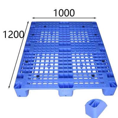 Statische Lading 6000 Kg Plastic de Pallets Euro Standaardhdpe Blauwe 1200x1000 van Rackable