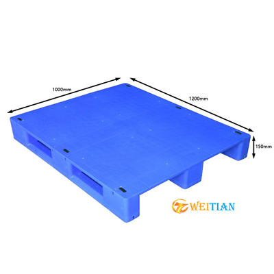 Industrieel HDPE Plastic Palletpe Blauw 1200 X 1000 4 Manieringang